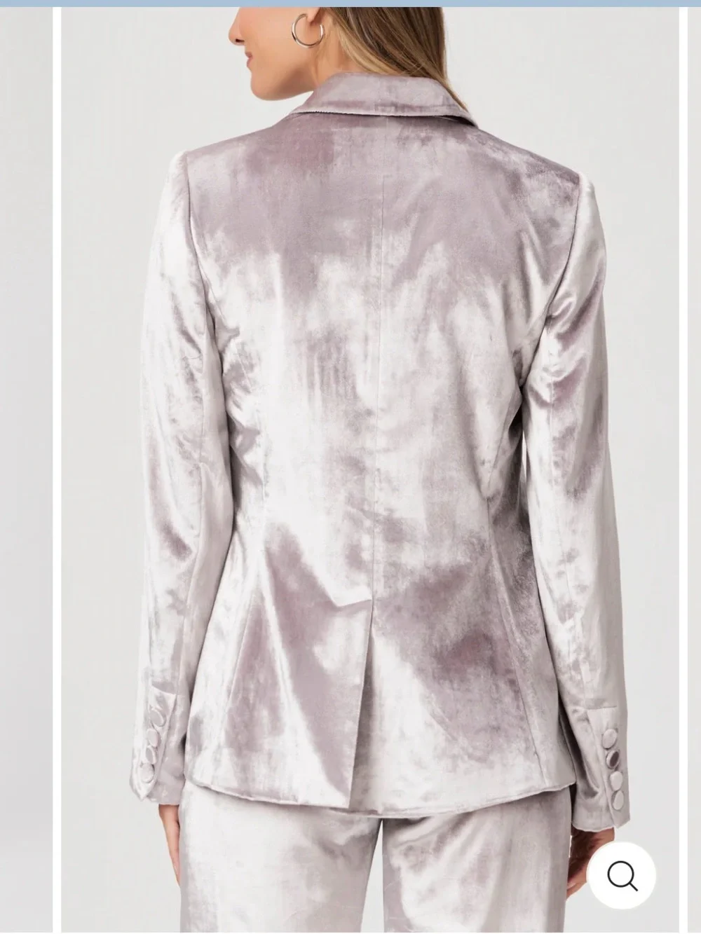 PAIGE Velvet Blazer in Light Pewter - Picture 2 of 10
